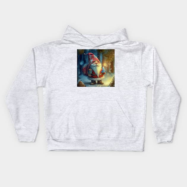 Forest Gnomes Series Kids Hoodie by VISIONARTIST